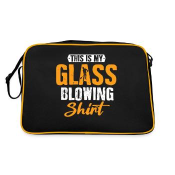 Glassblowers, glass production, glass craftsmanship - Retro Bag - black/gold - Back