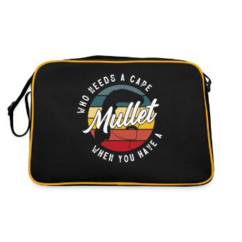 Meeräschebesitzer, Meeräsche - Retro Tasche - Schwarz/Gold - Hinten