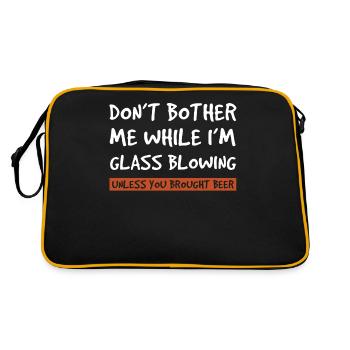 Glassblowers, glass production, glass craftsmanship - Retro Bag - black/gold - Back