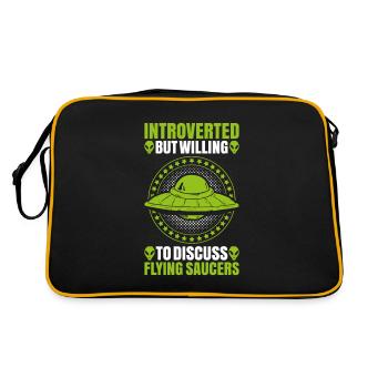 OVNI Alien Soucoupe Volante Espace Extraterrestre - Sac Retro - noir/or - Dos