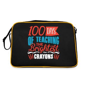 100 jours d’école, 100 jours plus intelligents, école - Sac Retro - noir/or - Dos