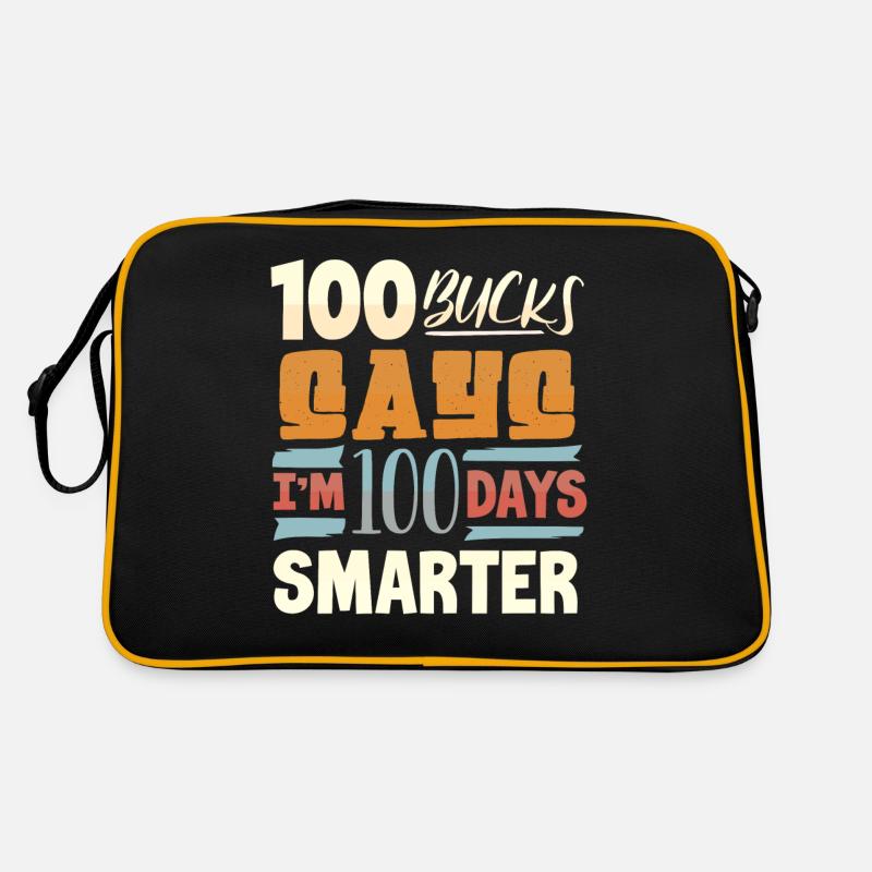 100 days school, 100 days smarter, school Retro Bag