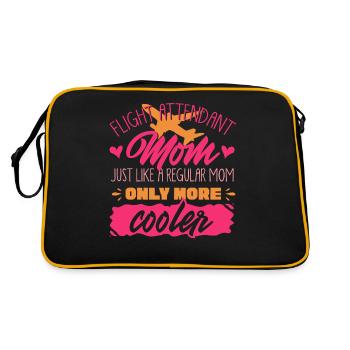 Flight attendants, for flight attendants, flight attendants - Retro Bag - black/gold - Back