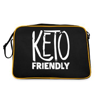 Keto diet, carbohydrate-free diet, keto - Retro Bag - black/gold - Back