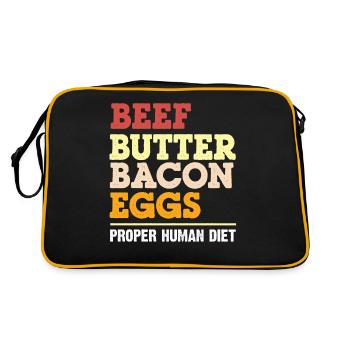 Keto diet, carbohydrate-free diet, keto - Retro Bag - black/gold - Back