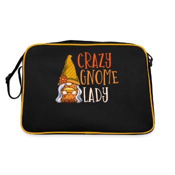 Gnome - Gnome Collecting - Gnome Collector - Sac Retro - noir/or - Dos