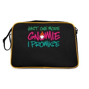 Gnome - Gnome Collecting - Gnome Collector - Sac Retro - noir/or - Dos