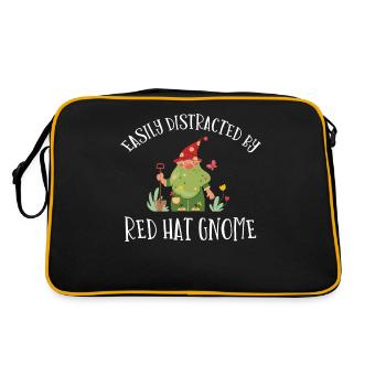 Gnome - Gnome Collecting - Gnome Collector - Sac Retro - noir/or - Dos