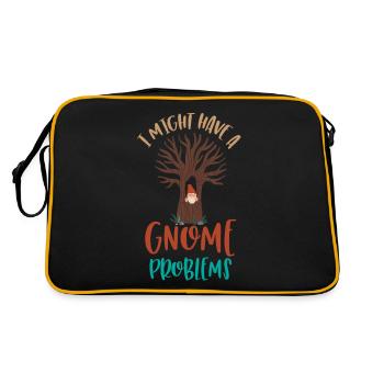 Gnome - Gnome Collecting - Gnome Collector - Sac Retro - noir/or - Dos