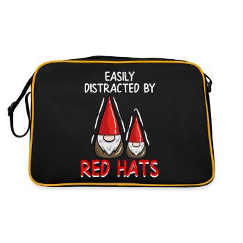 Gnome - Gnome Collecting - Gnome Collector - Sac Retro - noir/or - Dos