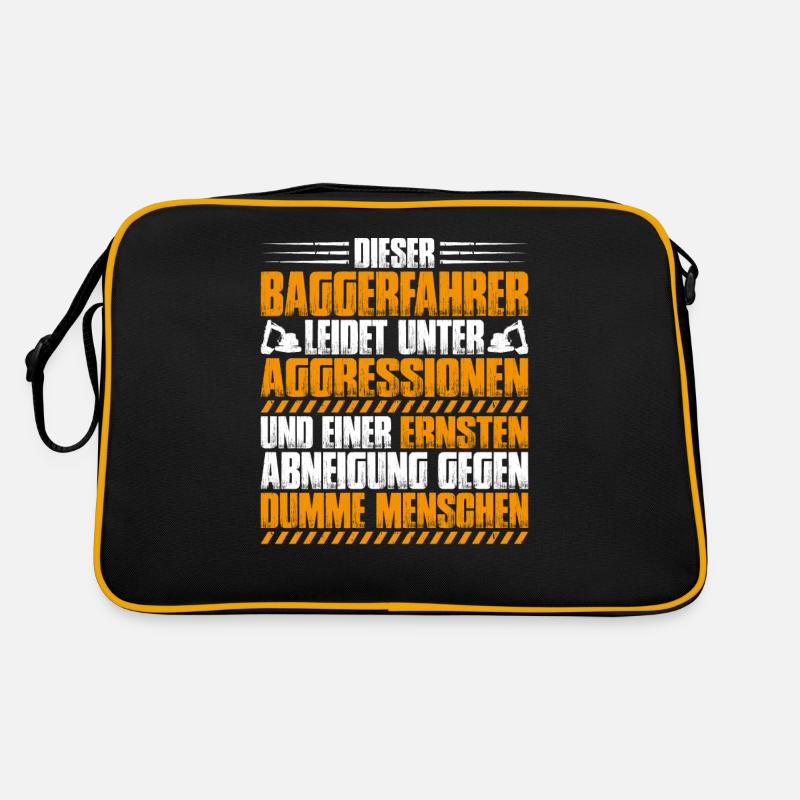 Baggerfahrer Baggerführer Heavy Equipment Operator Retro Tasche