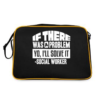Social worker - Retro Bag - black/gold - Back
