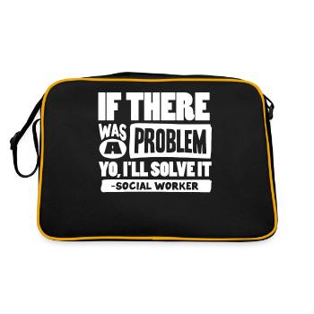 Social worker - Retro Bag - black/gold - Back