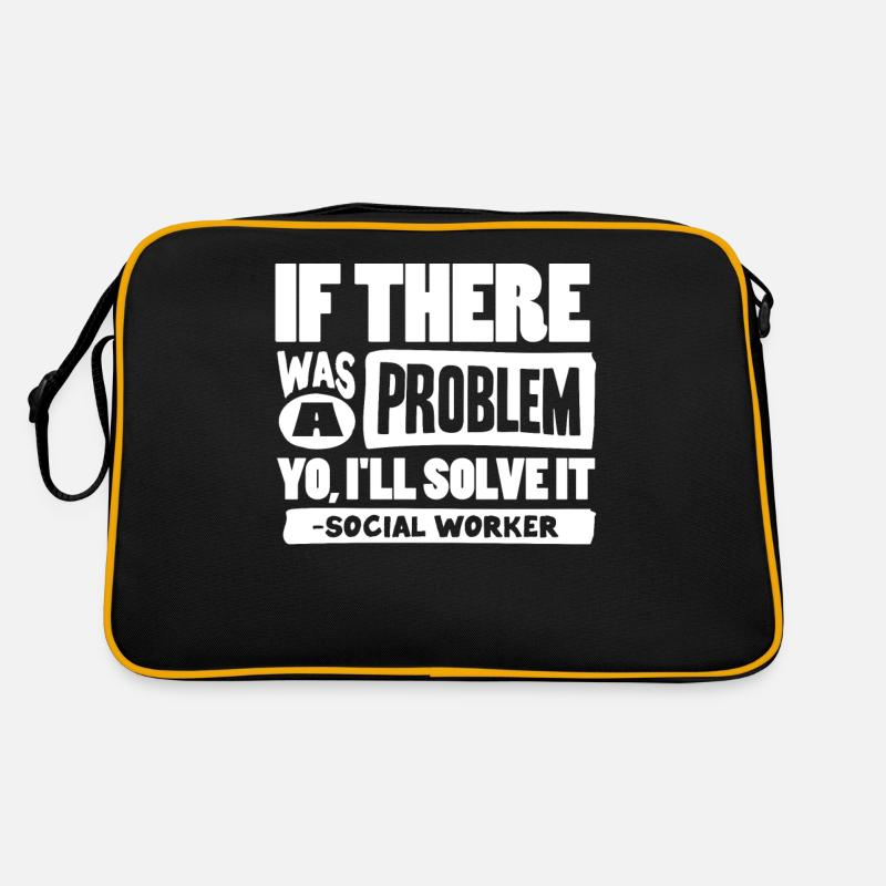 Sozialarbeiter Retro Tasche