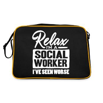 Social worker - Retro Bag - black/gold - Back