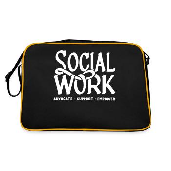 Social worker - Retro Bag - black/gold - Back
