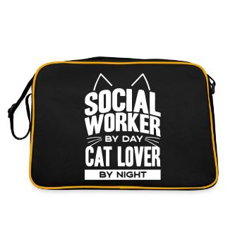 Social worker - Retro Bag - black/gold - Back
