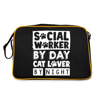 Social worker - Retro Bag - black/gold - Back