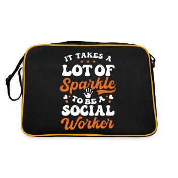 Travailleur social - Sac Retro - noir/or - Dos