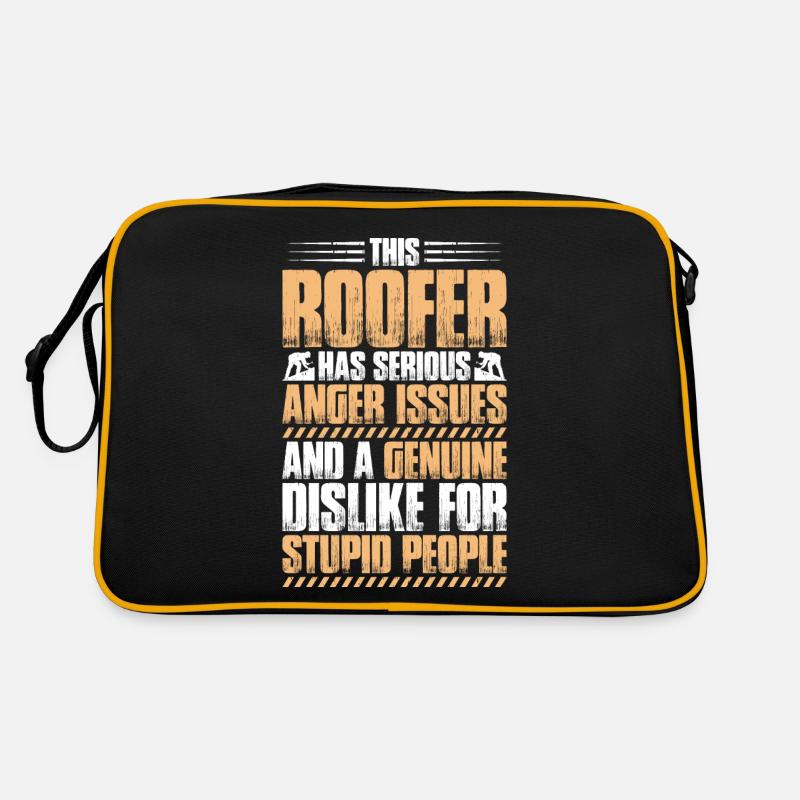 Dachdecker Dachdeckerei Dachdecken Roofer Roofing Retro Tasche