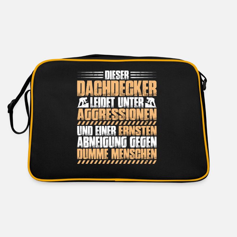 Dachdecker Dachdeckerei Dachdecken Roofer Roofing Retro Tasche