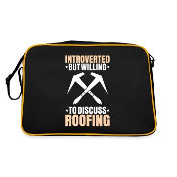 Roofer Roofing Roofing Roofing Roofers Roofing - Retro Bag - black/gold - Back
