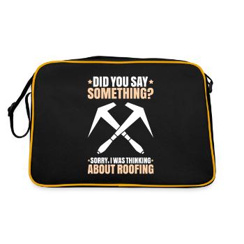 Roofer Roofing Roofing Roofing Roofers Roofing - Retro Bag - black/gold - Back