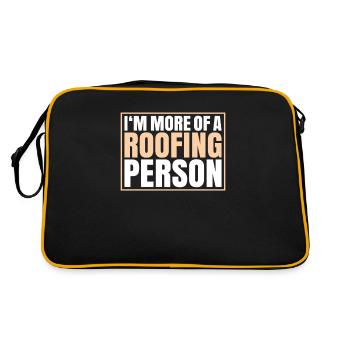 Roofer Roofing Roofing Roofing Roofers Roofing - Retro Bag - black/gold - Back