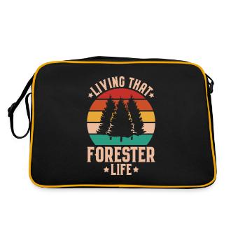 Forestier Forestier Forestier Travailleurs forestiers Forêt - Sac Retro - noir/or - Dos