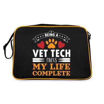 vétérinaire, vétérinaire, vétérinaire - Sac Retro - noir/or - Dos