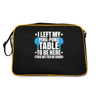 Tischtennis Ping Pong Pingpong Table Tennis - Retro Bag - black/gold - Back