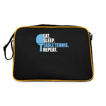 Tischtennis Ping Pong Pingpong Table Tennis - Retro Bag - black/gold - Back