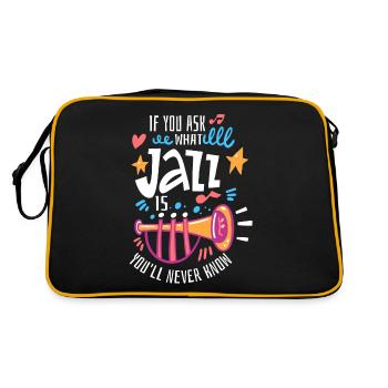 Musique jazz - Musiciens de jazz - Sac Retro - noir/or - Dos