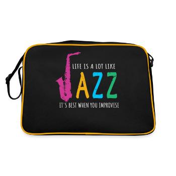 Musique jazz - Musiciens de jazz - Sac Retro - noir/or - Dos