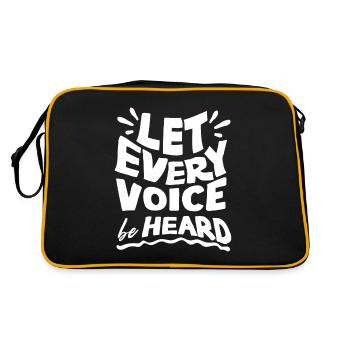 Sprachpathologie, Sprachpathologe - Retro Tasche - Schwarz/Gold - Hinten