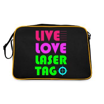 Laser Tag, Laser - Sac Retro - noir/or - Dos