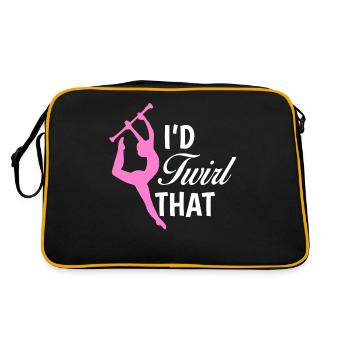 Baton Twirler, Baton Twirling, Gymnastique - Sac Retro - noir/or - Dos