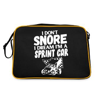 Sprint car races, sprint cars, dirt track races - Retro Bag - black/gold - Back