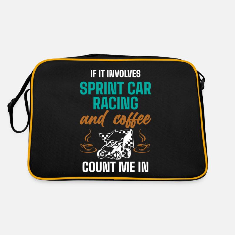 Courses de voitures de sprint, voitures de sprint, courses sur piste de terre Sac Retro