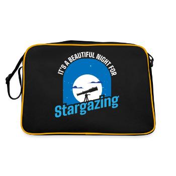 Star Gas, Cosmology, Astronomy - Binoculars - Retro Bag - black/gold - Back