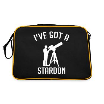Astrophotography, astronomy, stargazing - Retro Bag - black/gold - Back