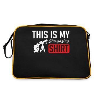 Astrophotography, astronomy, stargazing - Retro Bag - black/gold - Back