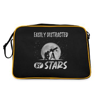 Astrophotography, astronomy, stargazing - Retro Bag - black/gold - Back