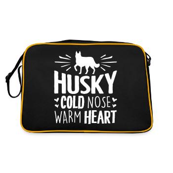 Siberian Husky - Retro Bag - black/gold - Back