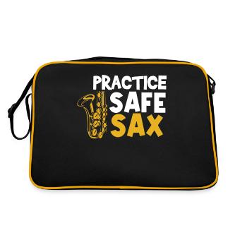 Saxophonist, Saxophone, Sound, Smooth Jazz - Retro Bag - black/gold - Back