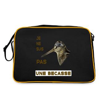 Chasse - Je ne suis pas une becasse - Sac Retro - noir/or - Dos