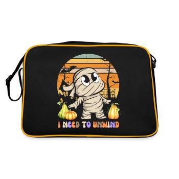 i NEED TO UNWIND - Retro Bag - black/gold - Back