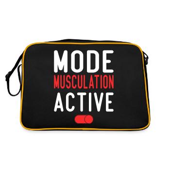 Mode Musculation Activé | Idée Cadeau - Sac Retro - noir/or - Dos