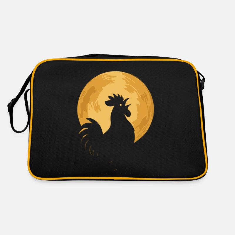 Colle's rooster in the moon Retro Bag