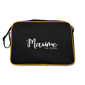 Maxime the legend Gift T shirt maxime - Retro Bag - black/gold - Back